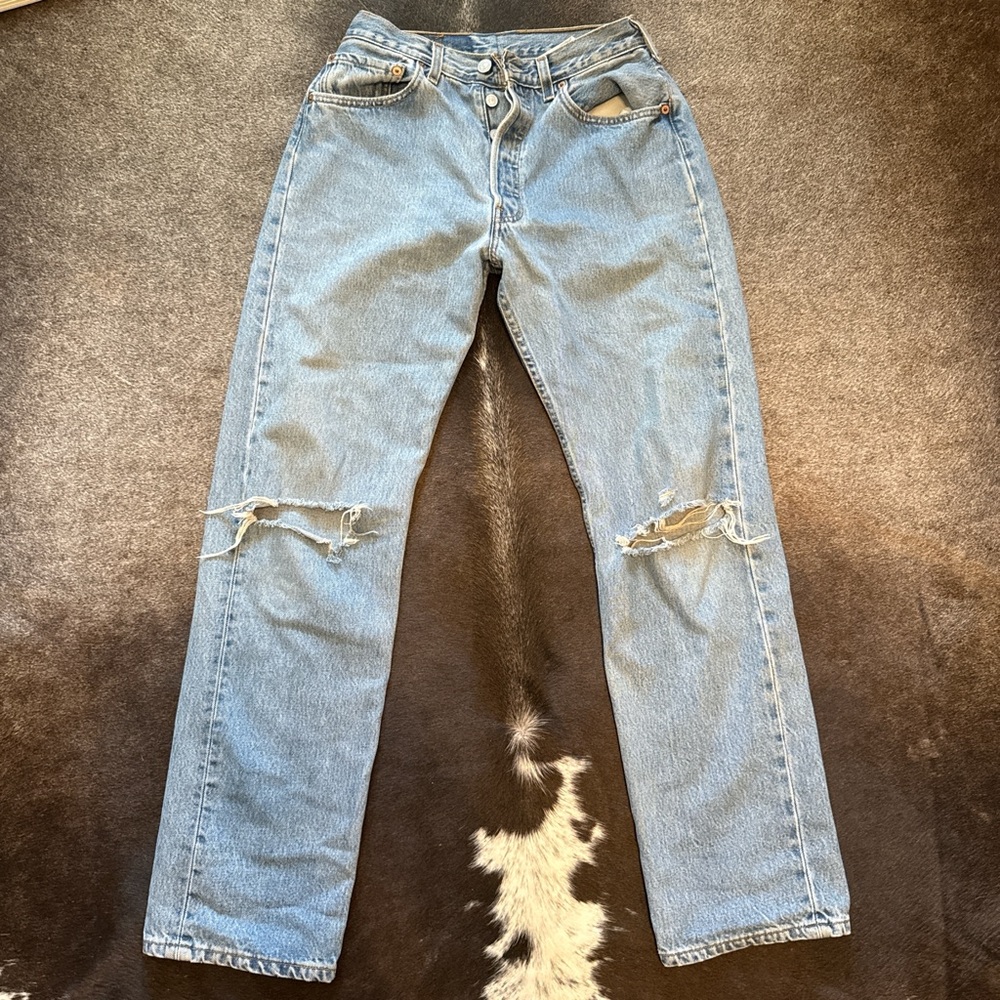 Levi's Light Blue Distressed Jeans